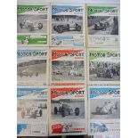 Motor Sport Magazine 1938 (Volume 14), nine copies, January, February, April-August, November and