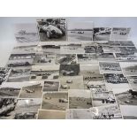 Approximately 50 car photgraphs, images of old single seater racing cars, mostly unstamped but