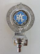 A medium sized Royal Automobile Club Associate car badge with lozenge centre, no. F 174837.