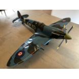 A large scratch built 1/4 scale model of a super marine Spitfire. Designed for floor display and