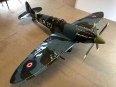 A large scratch built 1/4 scale model of a super marine Spitfire. Designed for floor display and