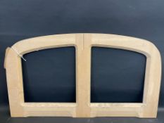 A newly made Bugatti GP seat frame, made from beech, plus a seat divider.