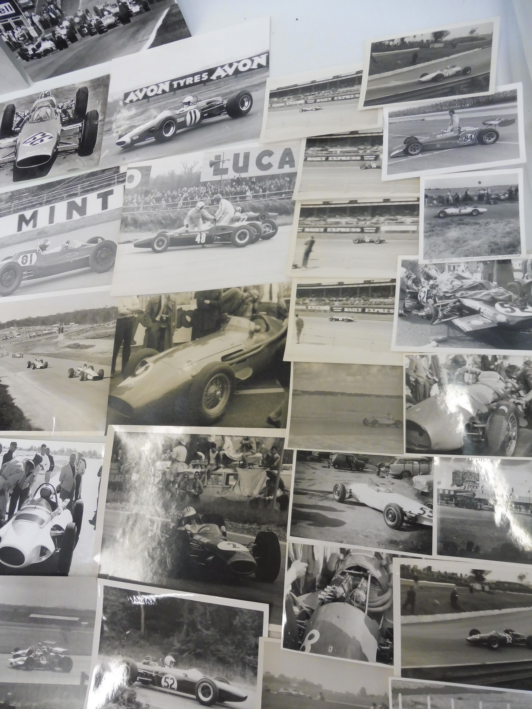 Approximately 50 photographs of single seater racing cars including Ferrari, BMW, Brabham, Gemini - Image 3 of 4