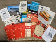 A box of assorted ephemera relating to steam, traction engines, lorries, tractors etc. plus some old