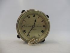 A North & Sons Watford silver faced eight day car clock.