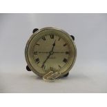 A North & Sons Watford silver faced eight day car clock.