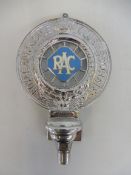 A large Royal Automobile Club Associate car badge type 8 with lozenge centre, mazak metal, no CA