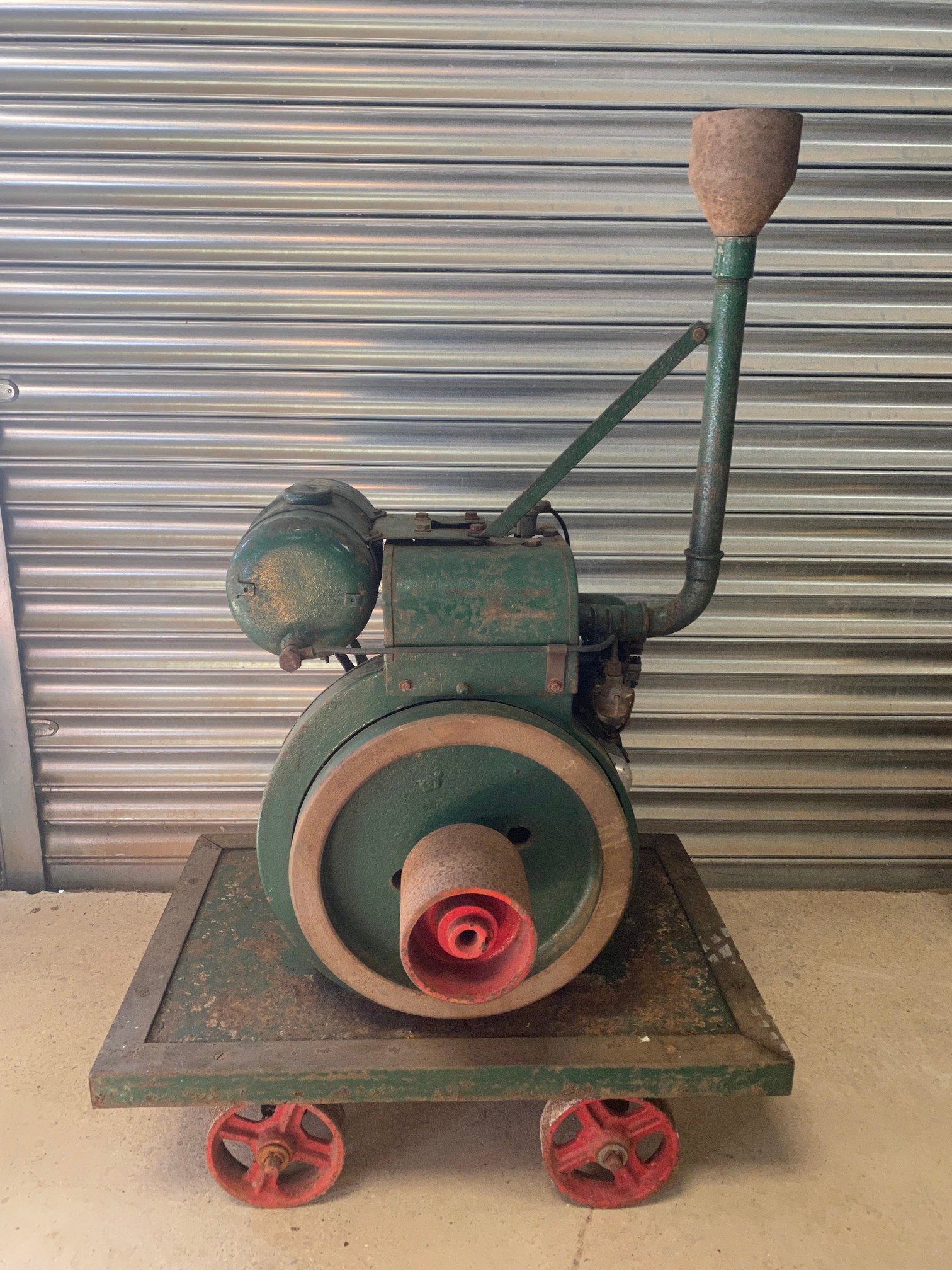 A Petter type A1 1.5bhp stationary engine on stand.