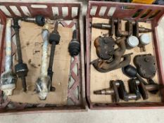 Two trays of assorted mechanical parts, possibly Imp.