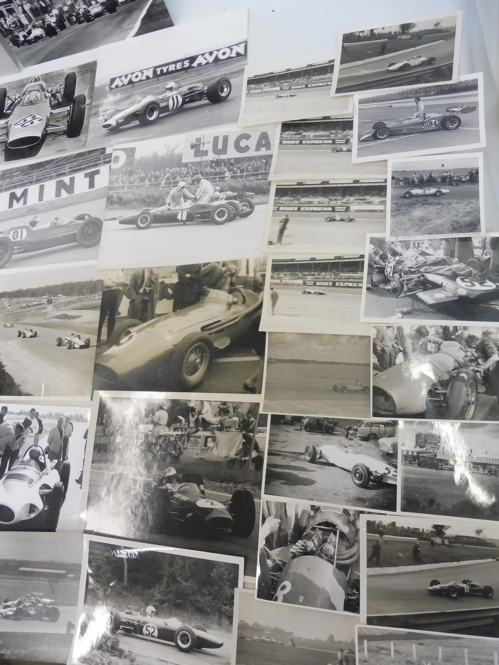 Approximately 50 photographs of single seater racing cars including Ferrari, BMW, Brabham, Gemini - Image 2 of 4