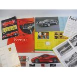 A selection of Ferrari brochures and sales literature.