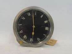 A Jaeger type black faced eight day car clock.