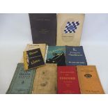 A selection of literature and handbooks relating to Wolseley Hornet, Opel, Ford, Triumph