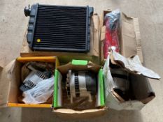 A selection of mostly new parts to include a radiator.