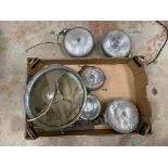 Five Lucas spotlamps from the 1950s/1960s plus a P100 headlamp.