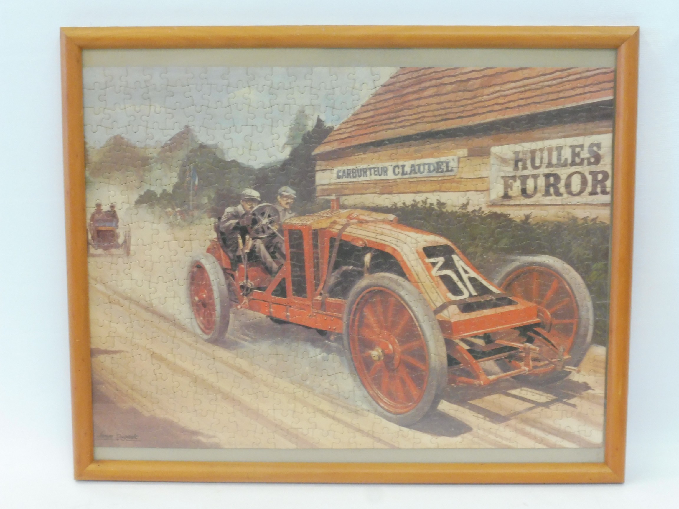 A large framed and glazed print produced by the Brooklands Museum 2005 titled 'Smoke and Rain', S.