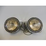 A pair of unusual Cadillac chrome plated fog lamps, circa 1950s.