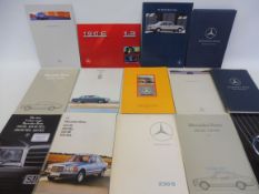 A selection of Mercedes-Benz half year calendars, 1937 (both Jan-June) plus post-war brochures.