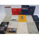 A selection of Mercedes-Benz half year calendars, 1937 (both Jan-June) plus post-war brochures.