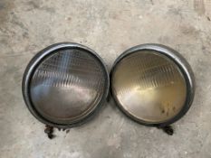 A pair of Lucas headlamps to suit Alvis PA14.