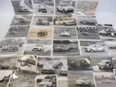 Approximately 34 photographs of Mini track racing.