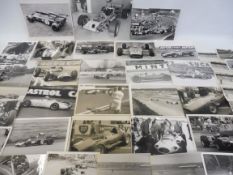 Approximately 50 photographs of single seater racing cars including Ferrari, BMW, Brabham, Gemini
