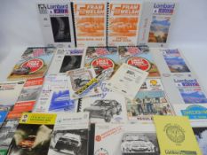 A box of 1980s rally programmes etc.