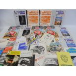 A box of 1980s rally programmes etc.