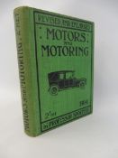 Motors and Motoring 1914 by Professor Spooner, revised and enlarged.