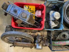 A large quantity of mainly Honda moped spares including two PC50 engines and an X NC50 engine.