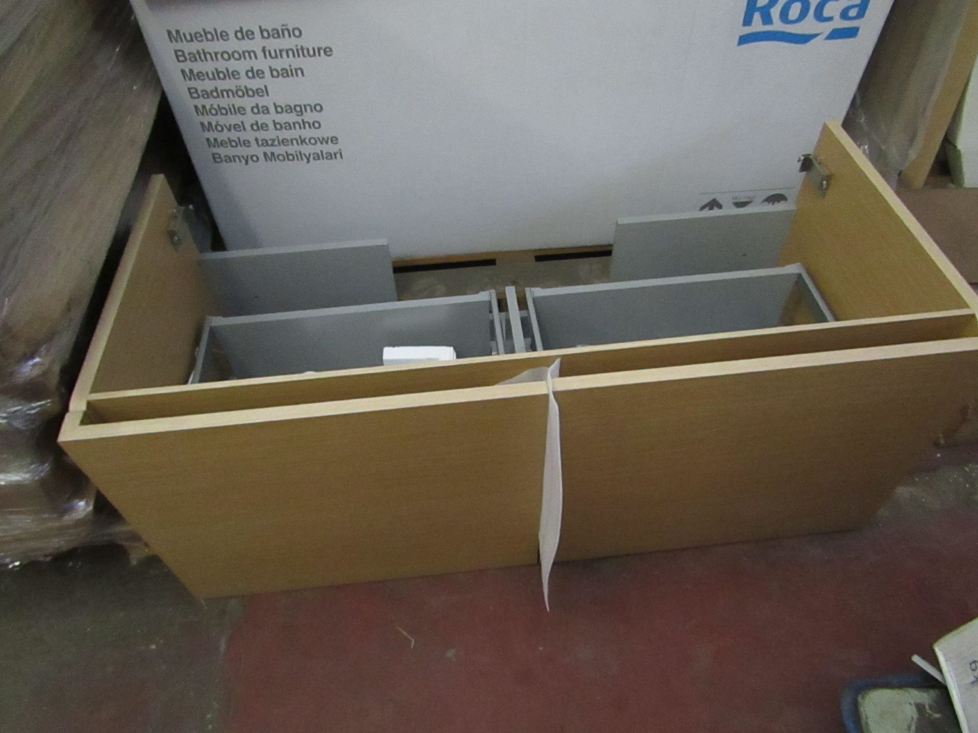Roca Stratum 1085mm light up vanity bathroom unit with built in lighting, new and boxed. RRP Circa