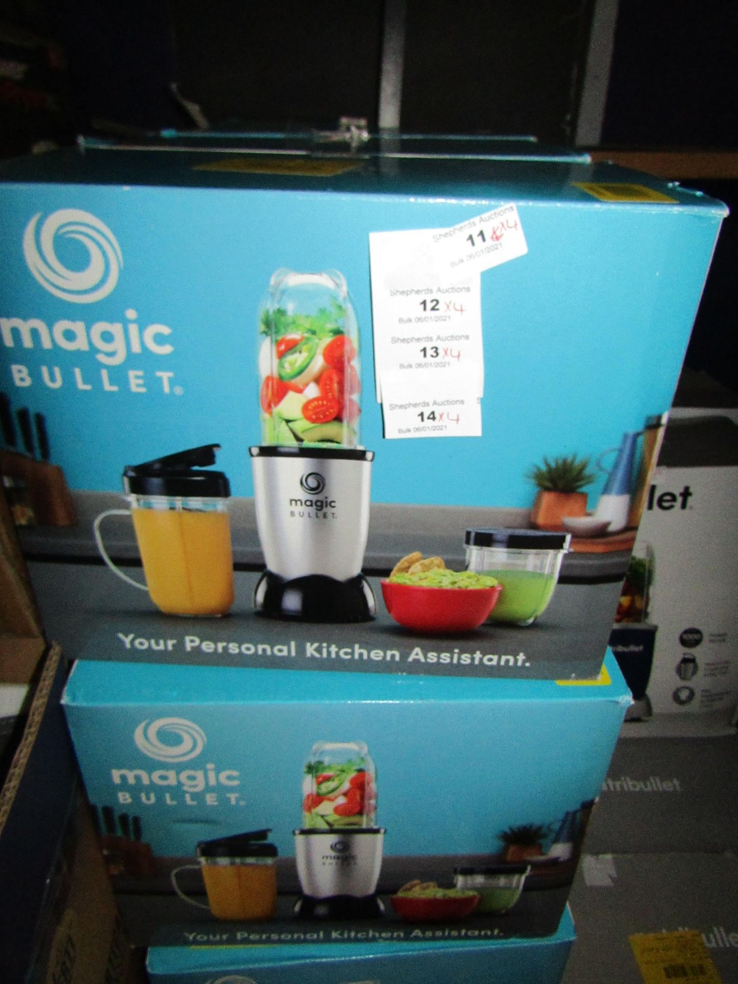 | 4X | THE MAGIC BULLET BLENDER | UNCHECKED AND BOXED | NO ONLINE RESALE | SKU C5060191467360 |