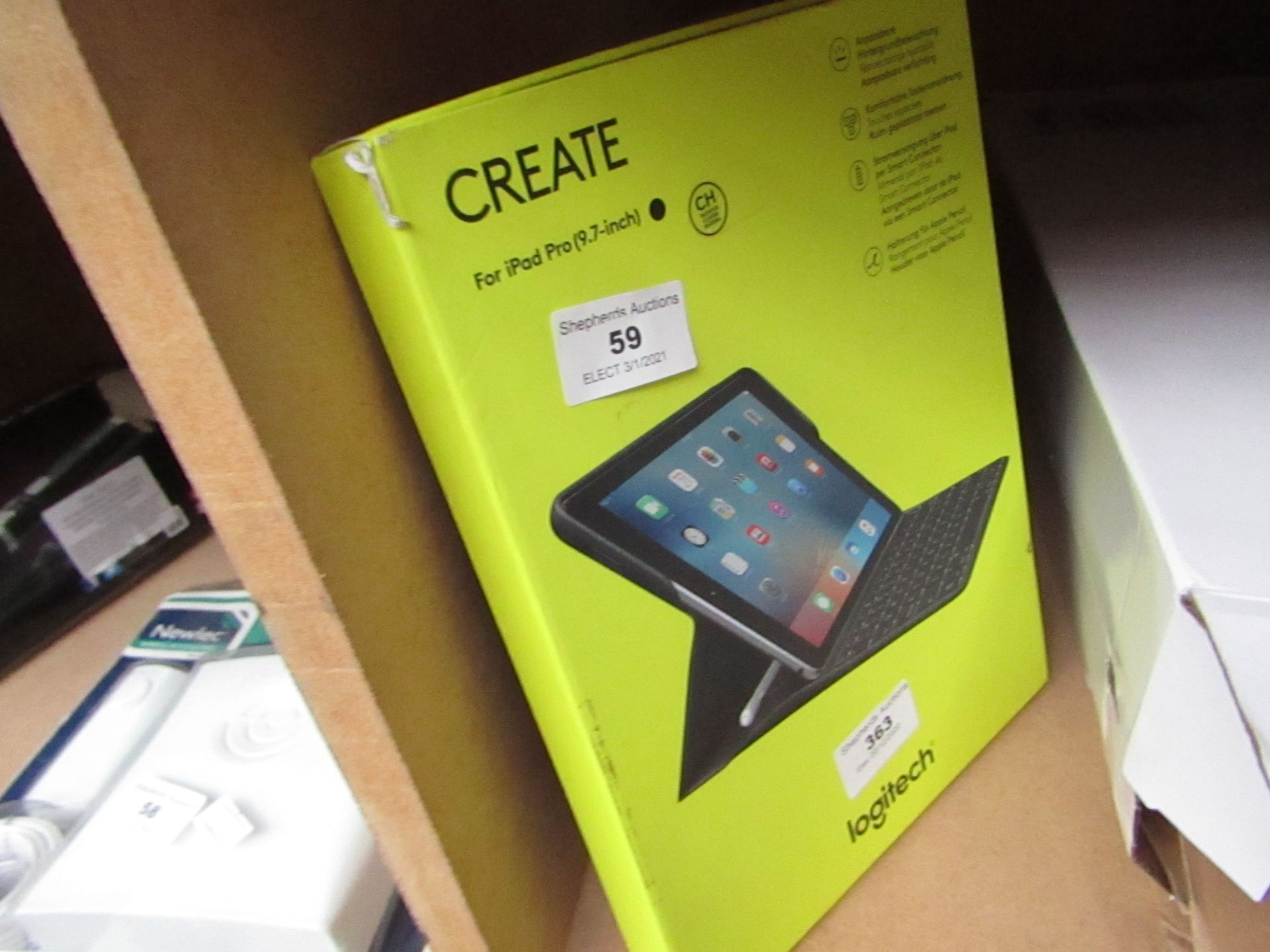 Logitech Create keyboard and case for iPad 9.7", unchecked and boxed.