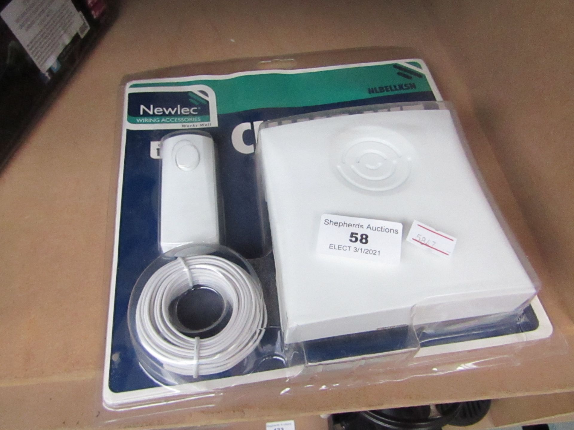 Newlec chime kit, unchecked and packaged.