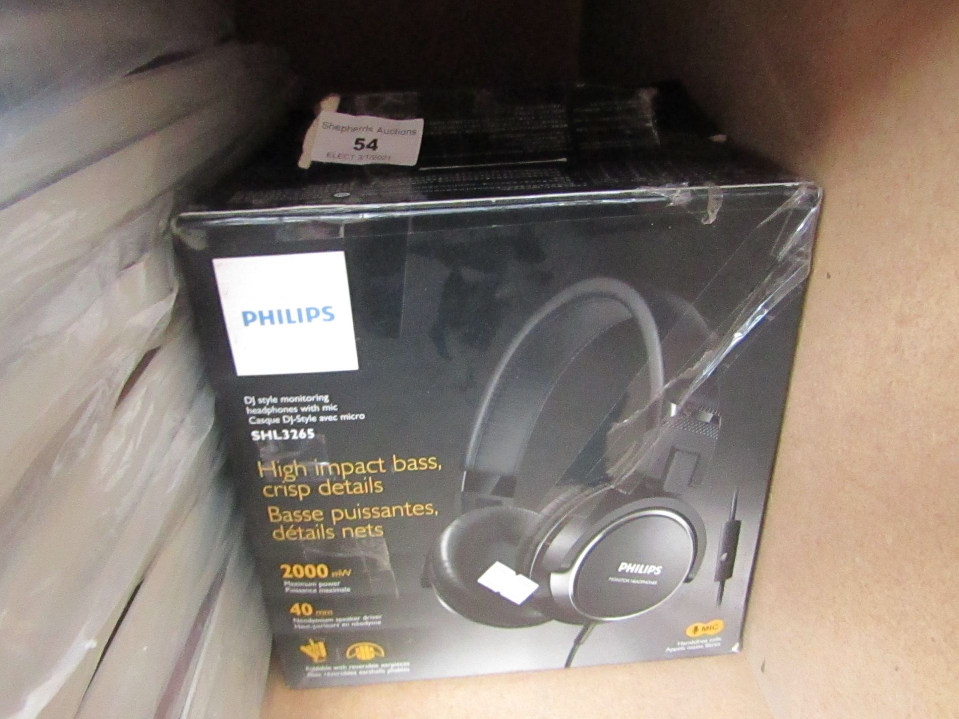 Philips headphones with mic - Unchecked & Boxed