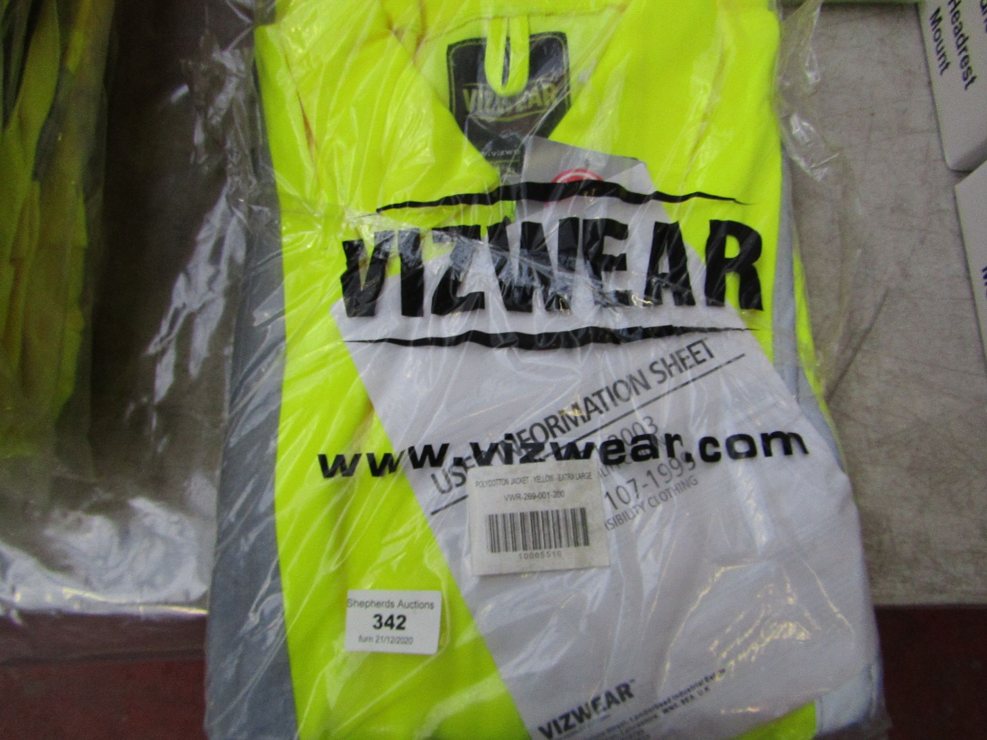Vizwear - Hi-Vis Yellow Polycotton Jacket - Size XL - Unused & Packaged.
