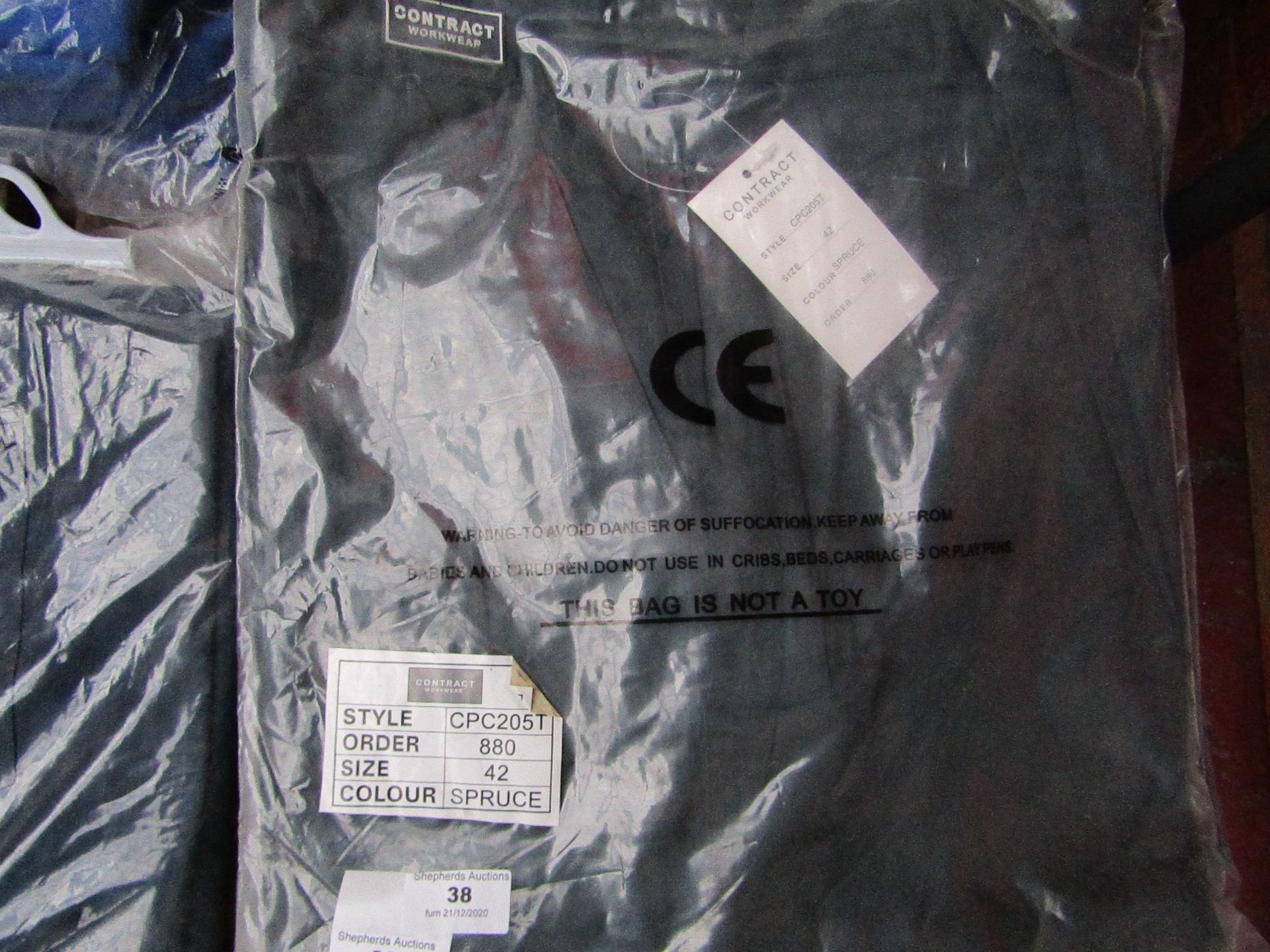 2x Contract Workwear - Spruce Trousers - Size 42 - Unused & Packaged.