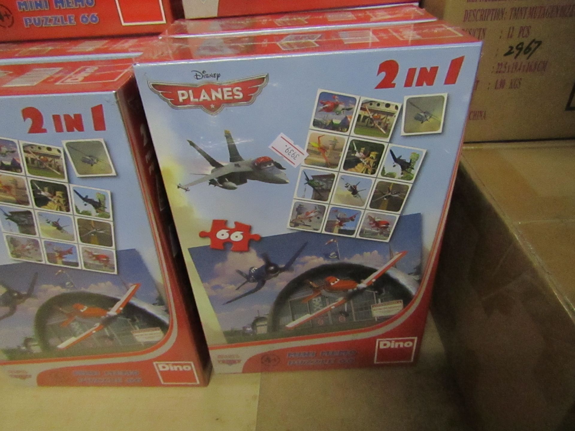 4x Disney Planes 2 in 1 Mini Puzzles, new and still sealed