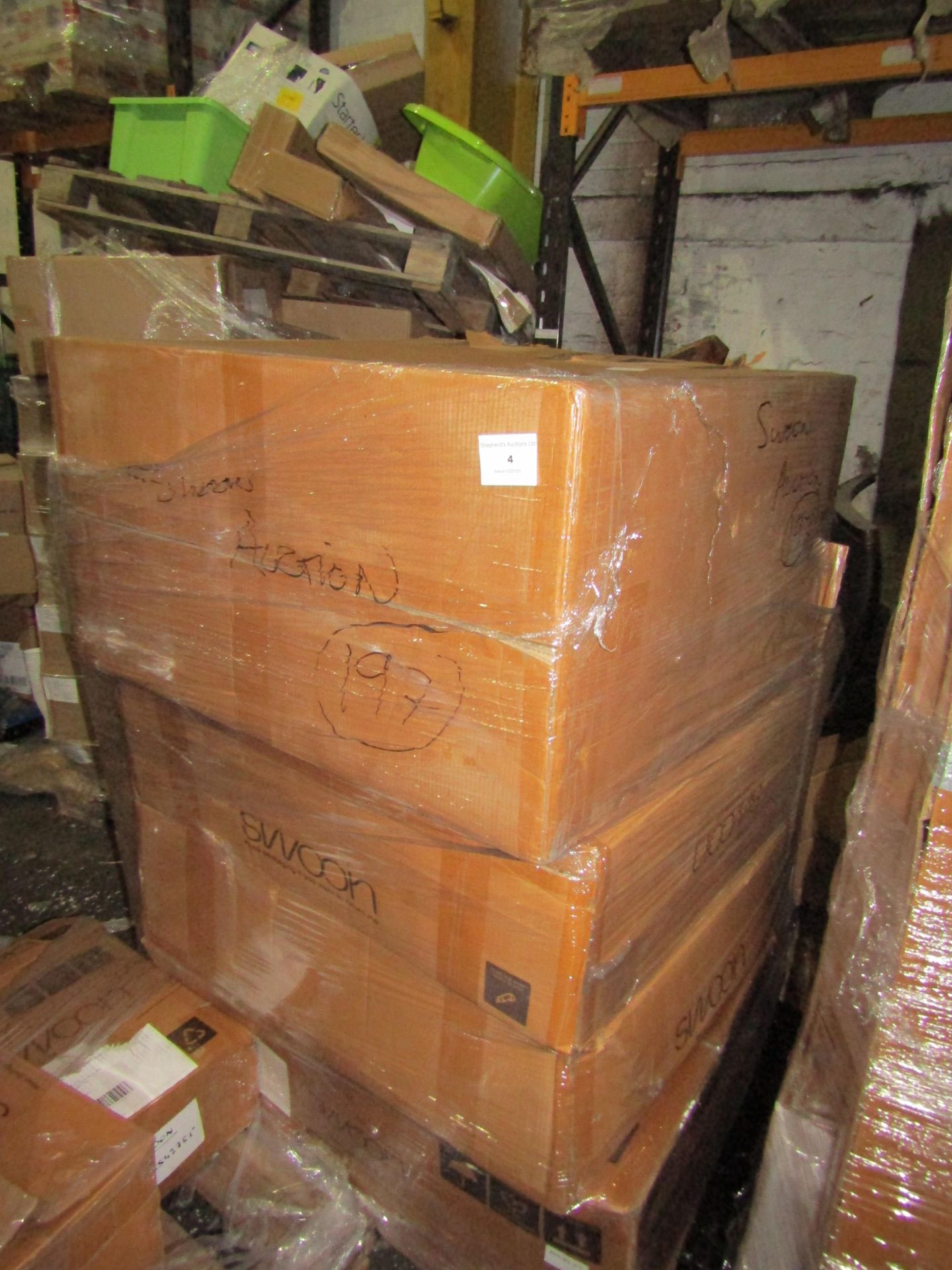 | 1X | PALLET OF SWOON B.E.R FURNITURE, UNMANIFESTED, WE HAVE NO IDEA WHAT IS ON THIS PALLET OR