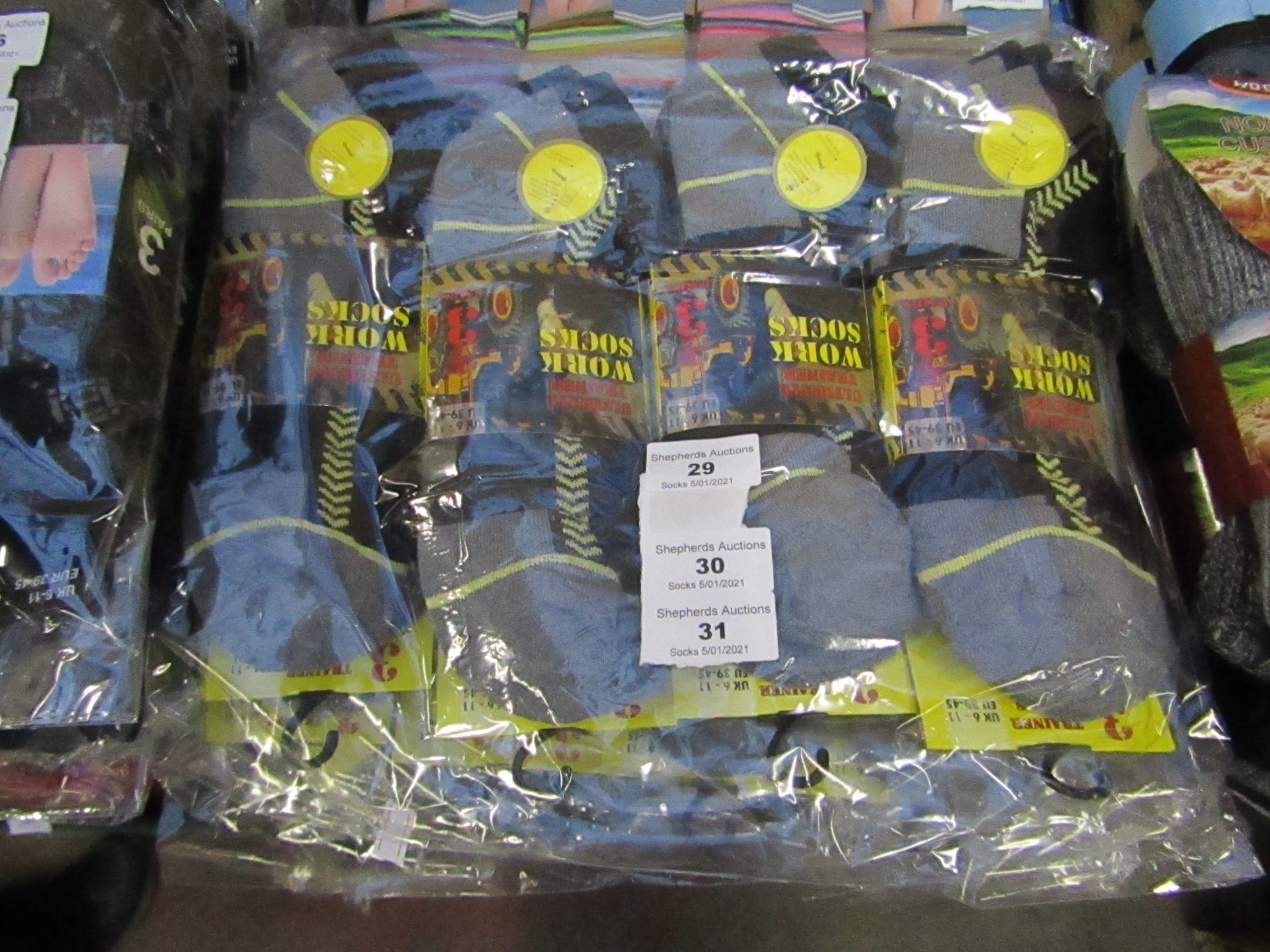 PK of Ultimate Trainer Work Socks Size 6-11 New & Packaged