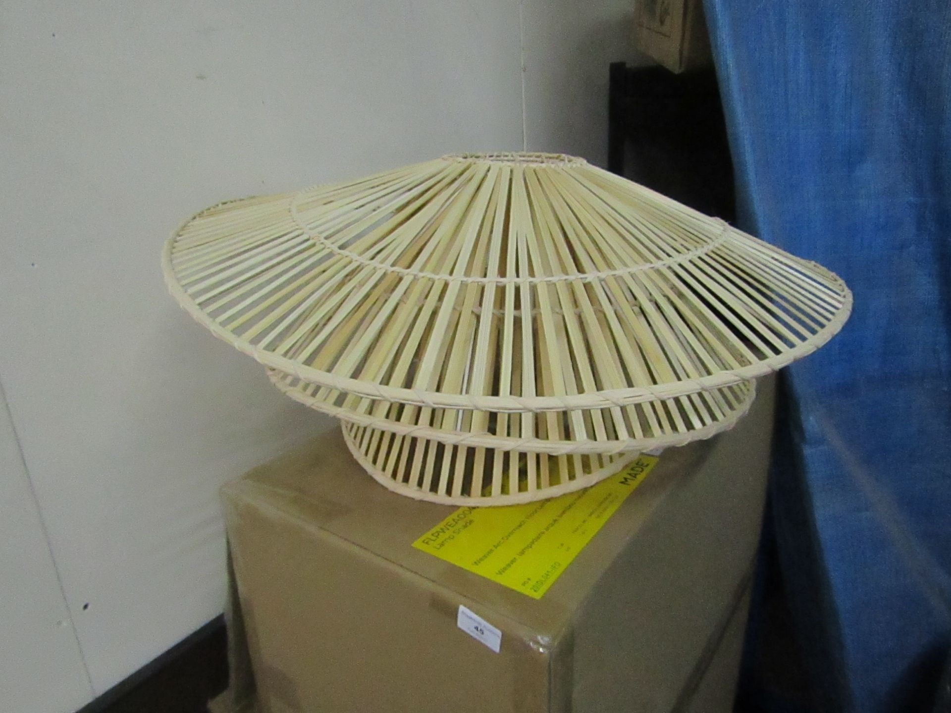 | 1 X | MADE.COM WEAVER ARC OVERREACH FLOOR LAMP SHADE | UNCHECKED AND BOXED | RRP CIRCA £169.99