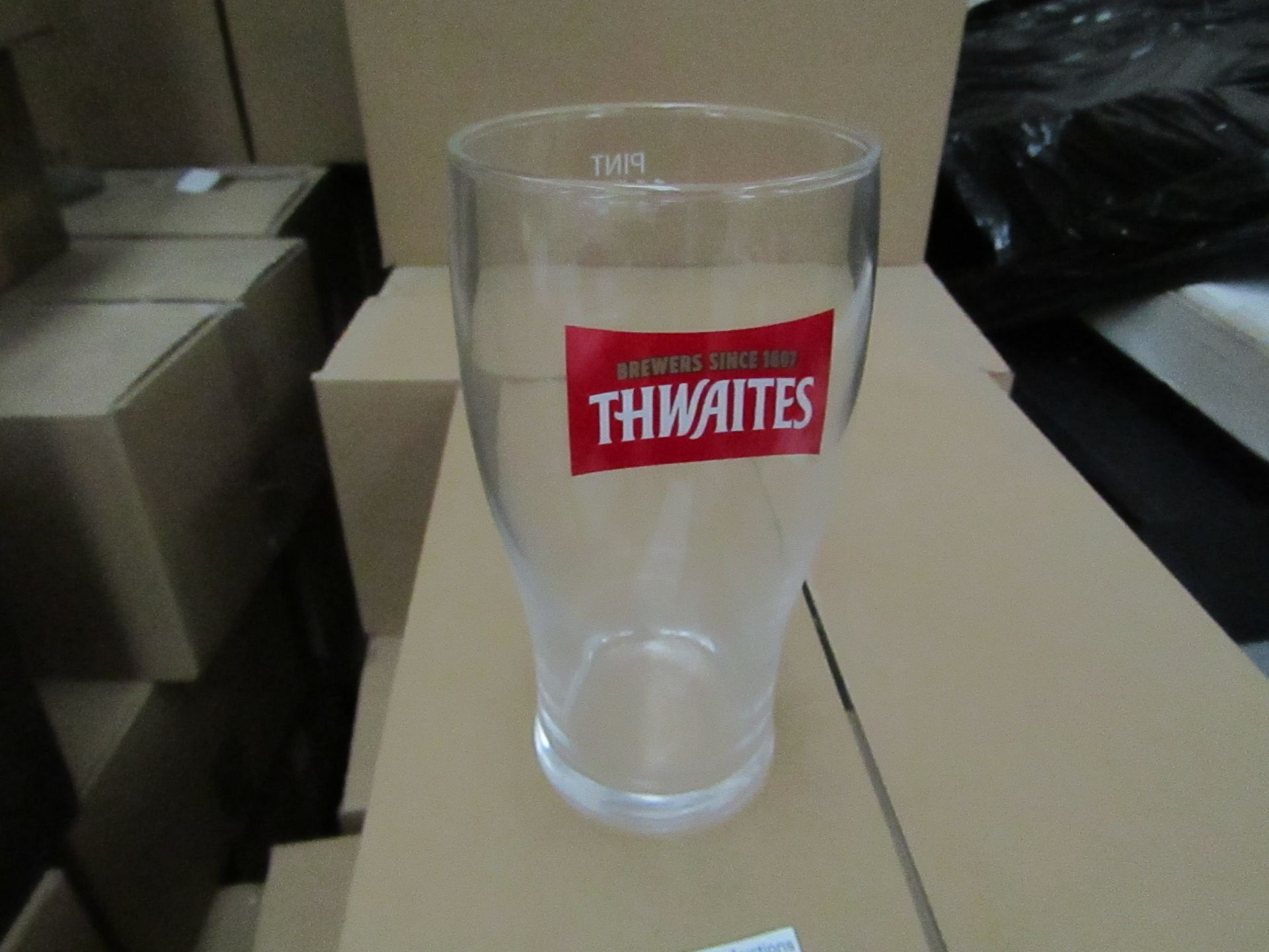 12x Thwaites Pint Glasses - New & Boxed.