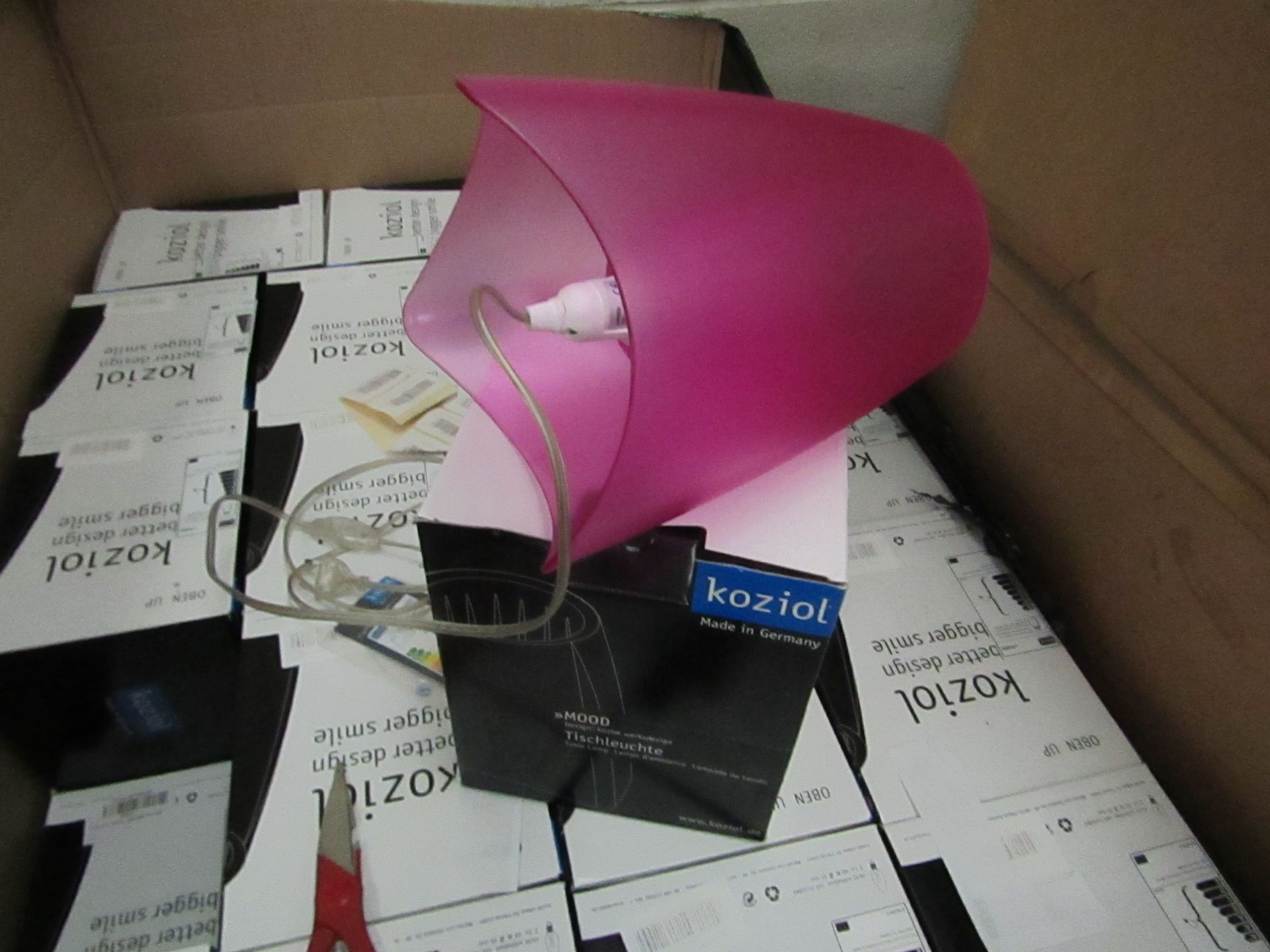 Koziol - Pink Table Lamp (EU Plug) - Unused & Boxed.