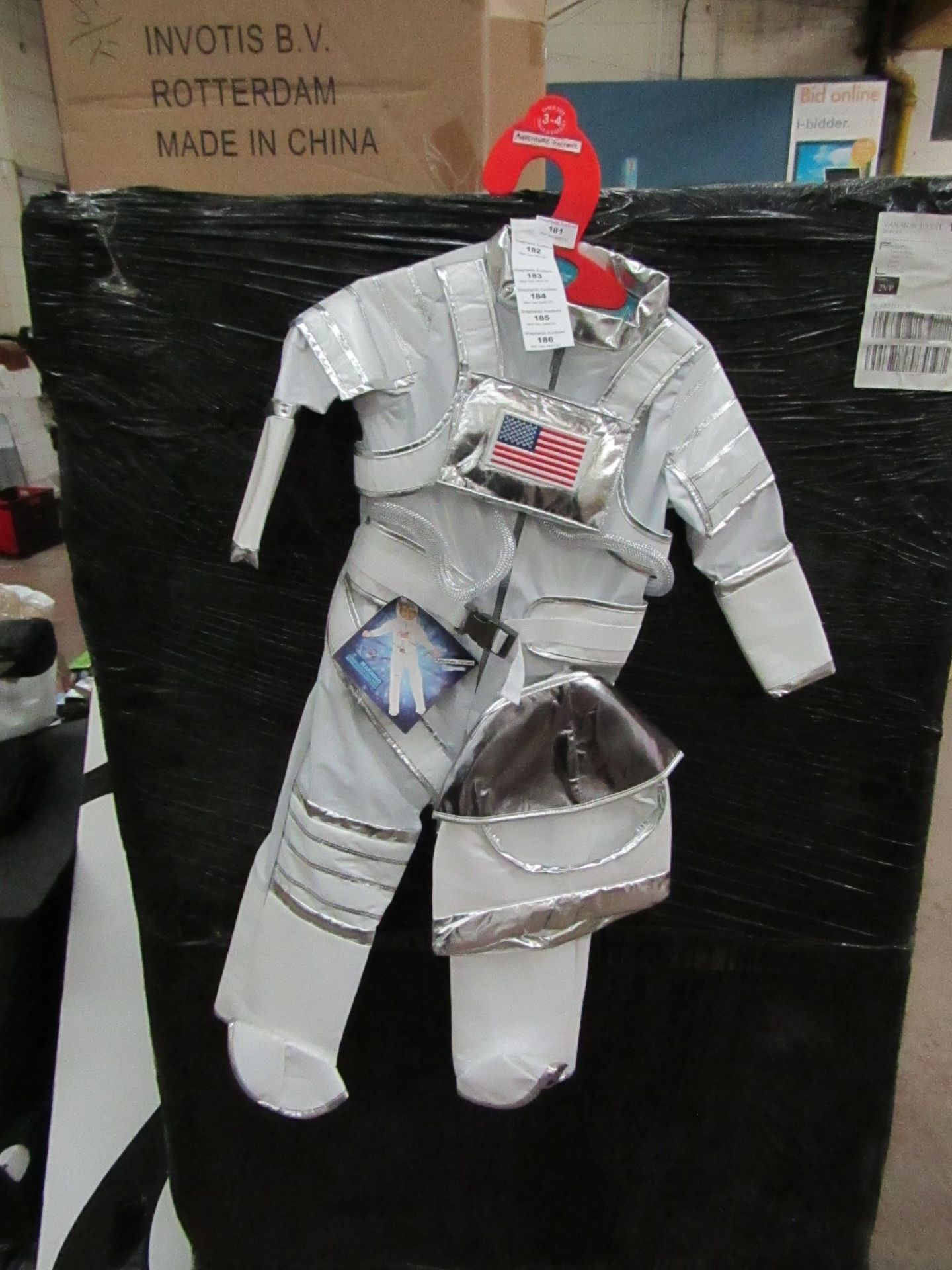 Adventure Factory - American Astronaut Costume - Size 3-4 Years - Unused With Original Tags.