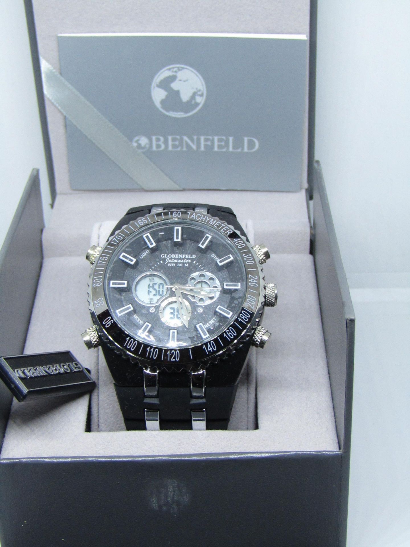 Globenfeld Jetmaster Mens Watch in presentation box new & ticking