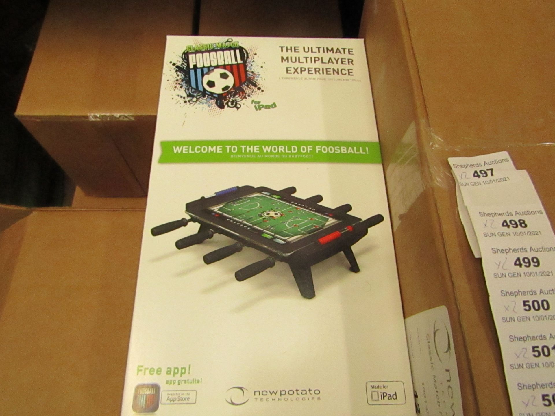 2x Classic Match Foosball iPad accessory,download the app - insert your ipad and paly foosball -