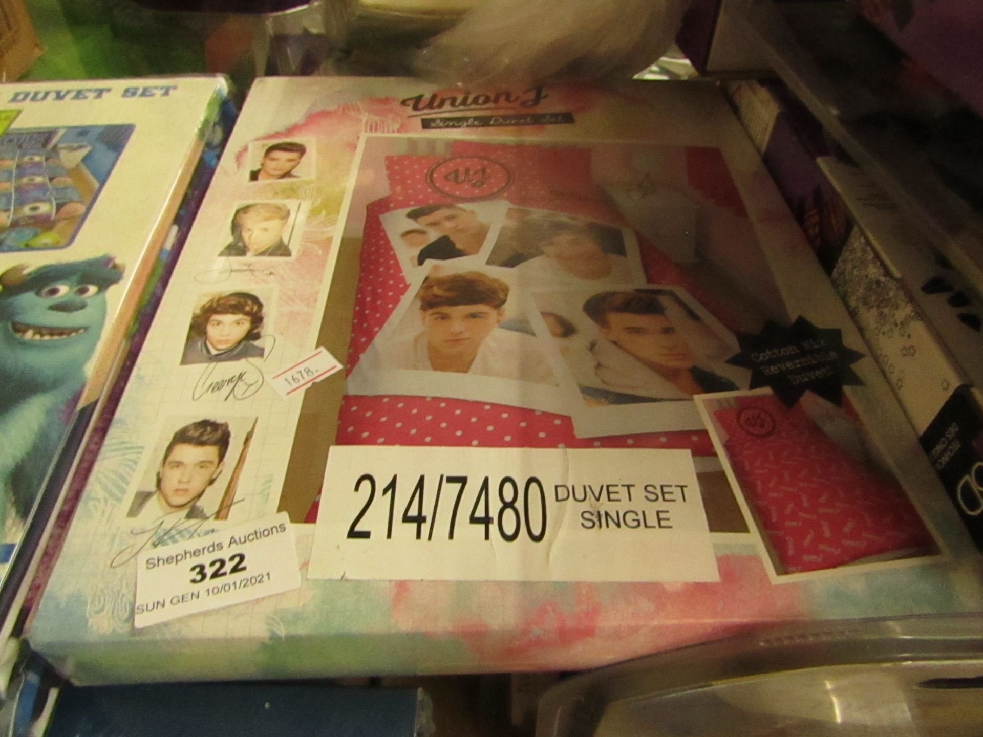 Union J - Single Duvet Set - Unused & Packaged.