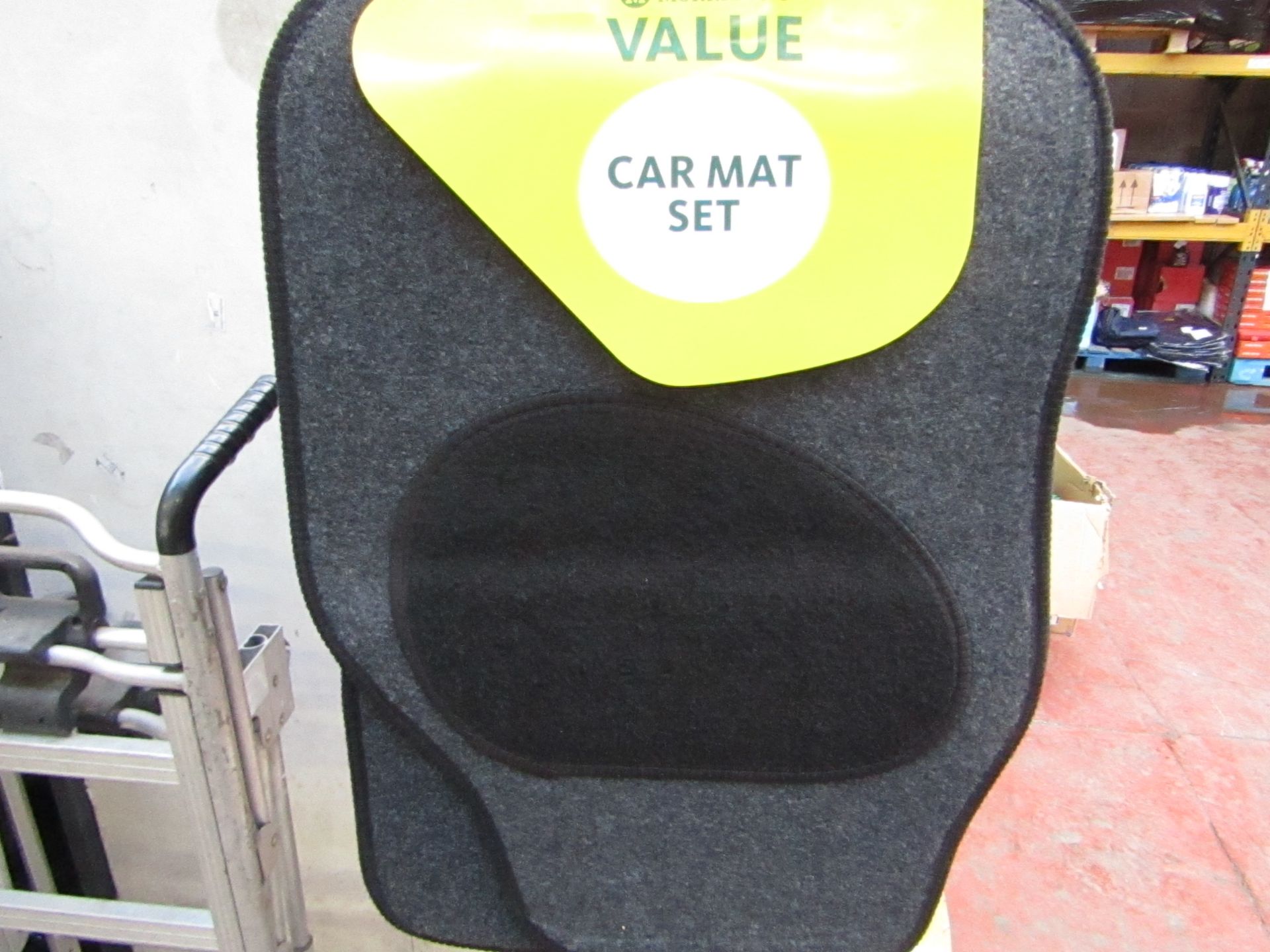 Morrison's - Auto Range Carpet Car Mat Set (Grey With Black) - Unused.