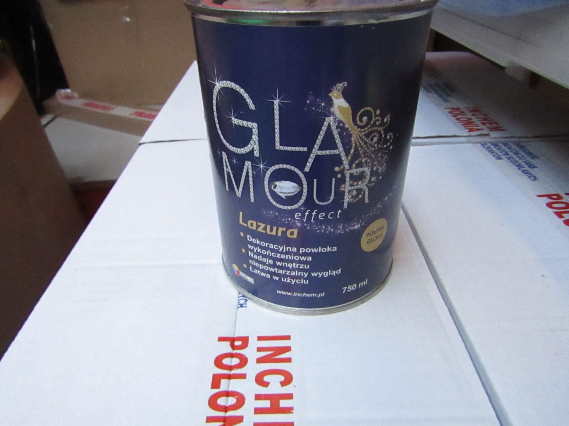 Glamour - Lazura Glossy Glaze - 750ml Each - Box of 6 Units - All Unused.