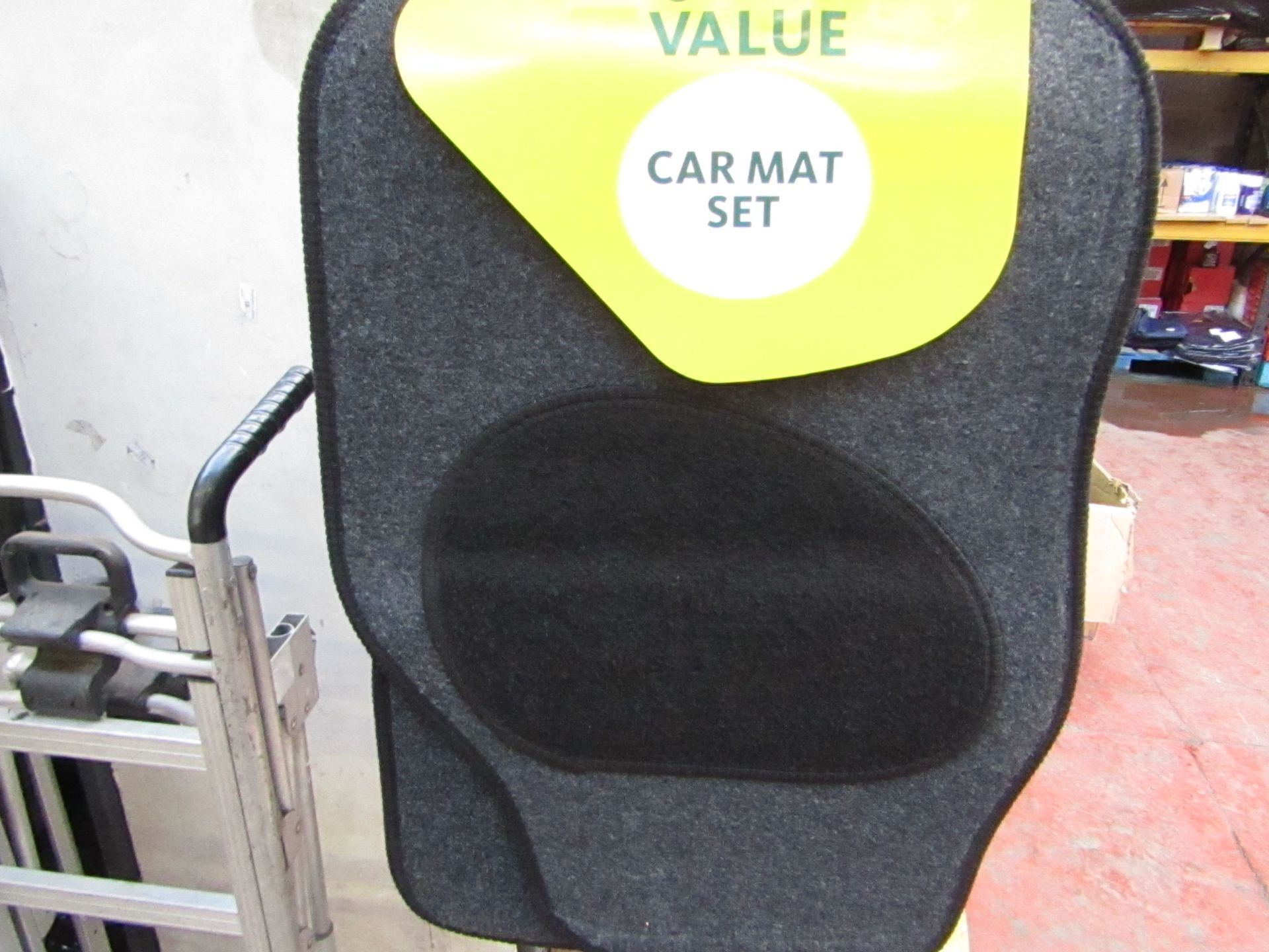 Morrison's - Auto Range Carpet Car Mat Set (Grey With Black) - Unused.